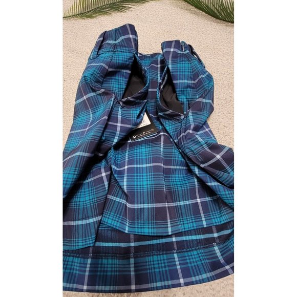 Nike Golf Women's Athletic Skirt w/ Shorts Dri-Fit Plaid Blue Size 10 NEW w/ Tag - Picture 6 of 16